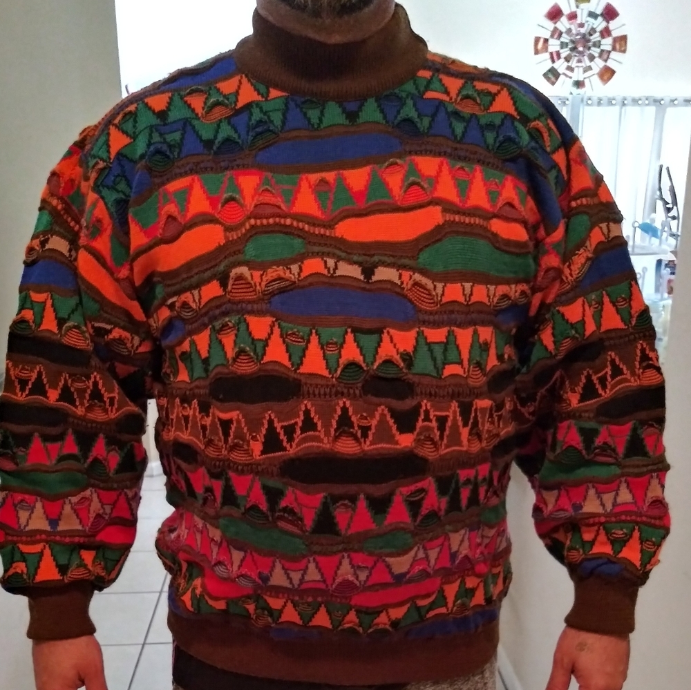EUC Australia 90s Biggie 3D Multicolor Sweater M
